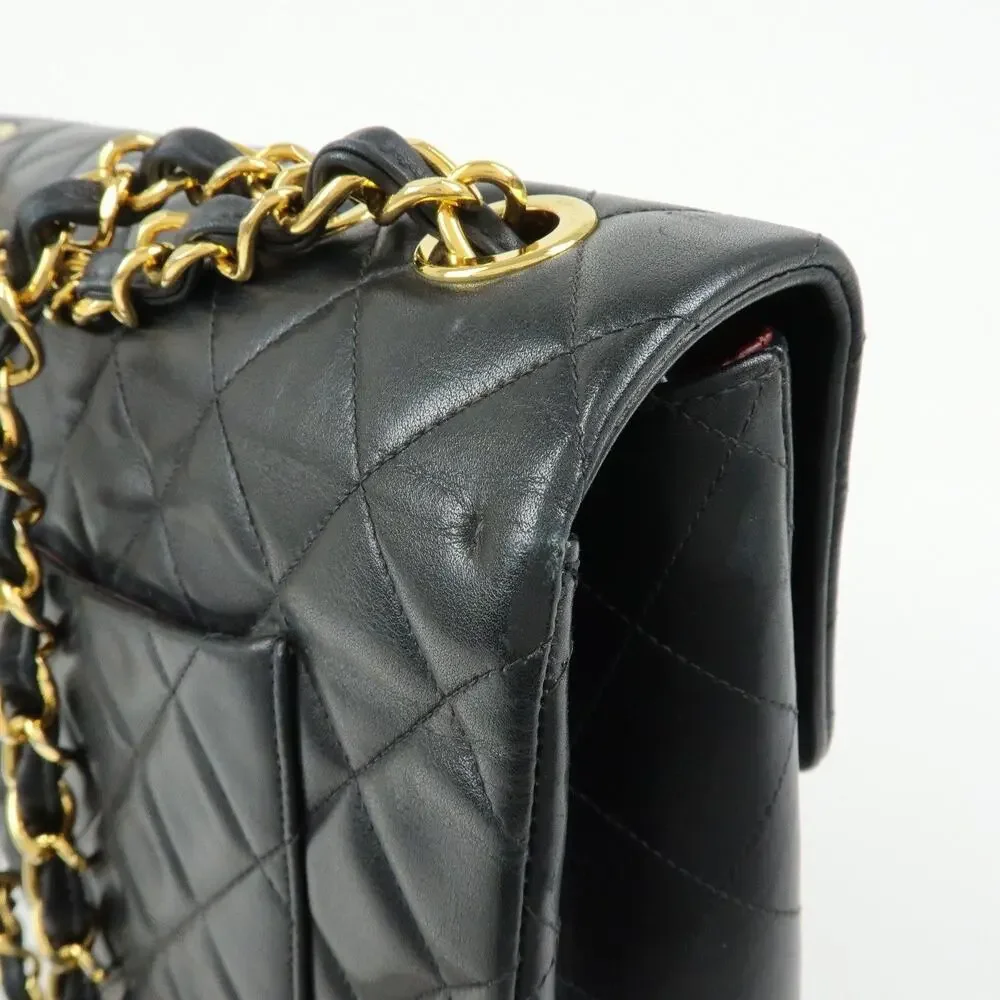 Chanel Jumbo Matelasse 34 Lambskin Flap Bag Black
